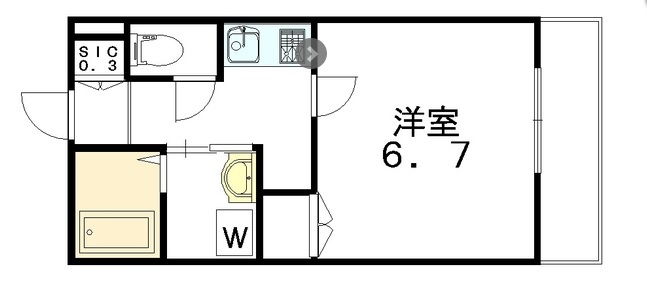 West Park Motoyoyogi３０６号室 1K 26.6㎡ （賃貸）