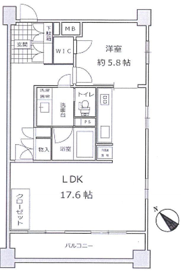 ウィズウィース渋谷神南S棟 803号室 1LDK＋WIC 58.86㎡ （賃貸）
