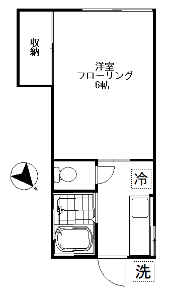 イエローハイム ２０３号室 1K 20㎡ （女性限定）（定期借家）（代々木公園賃貸）